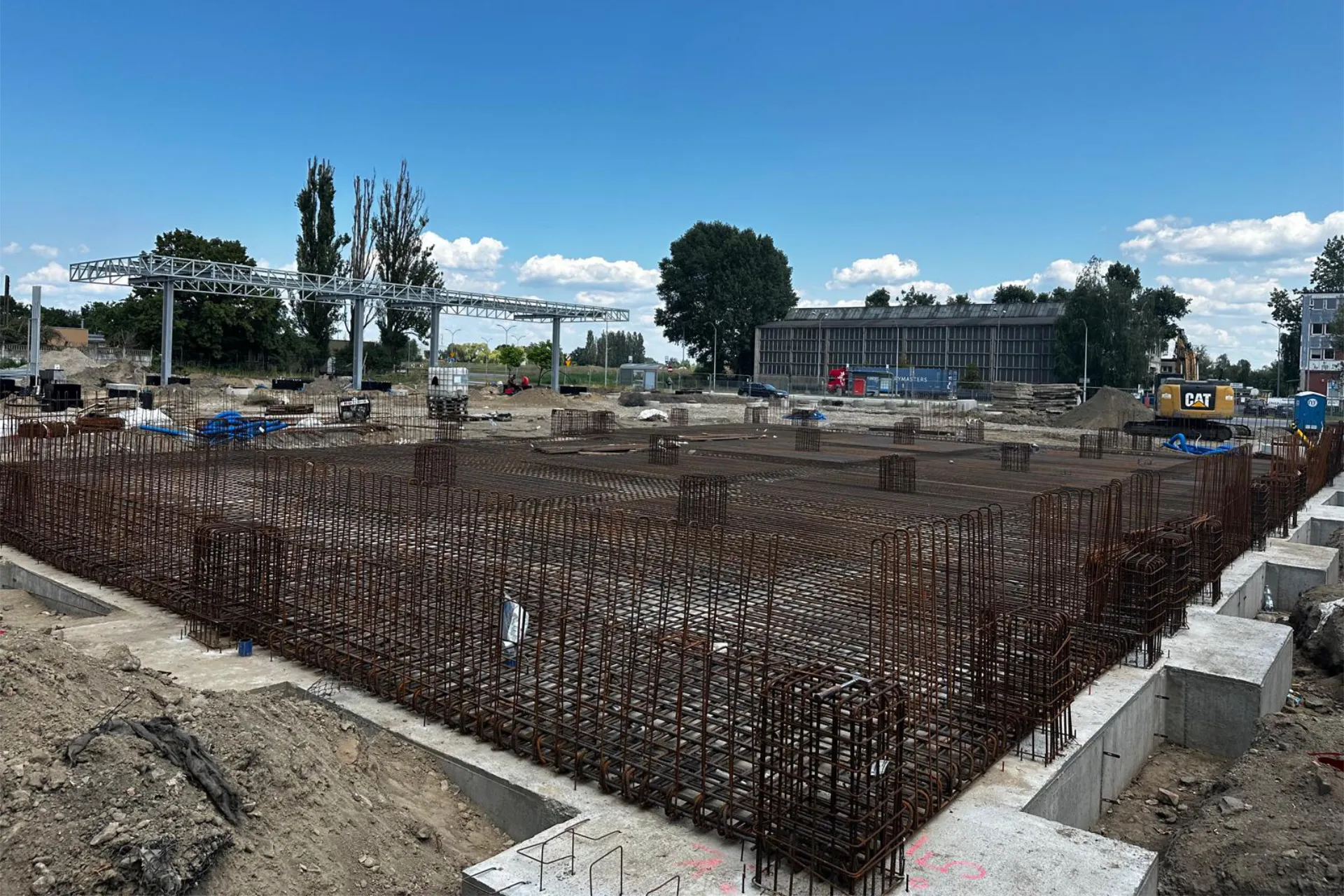 Zbrojenie płyty fundamentowej, budowa w Szczecinie