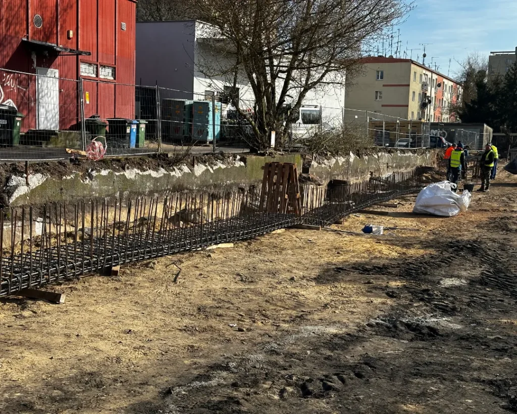 Montaż zbrojeń budowlanych, Szczecin ul. Santocka