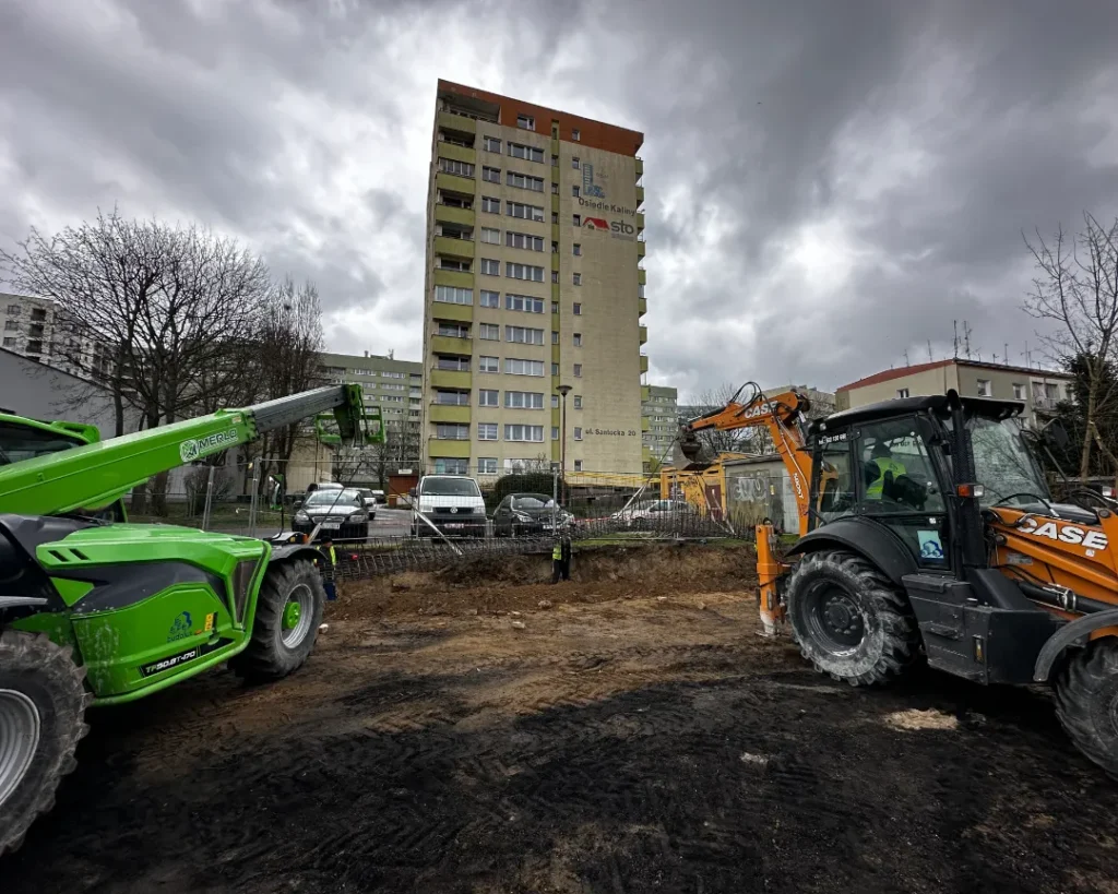 Montaż zbrojeń budowlanych, Szczecin ul. Santocka